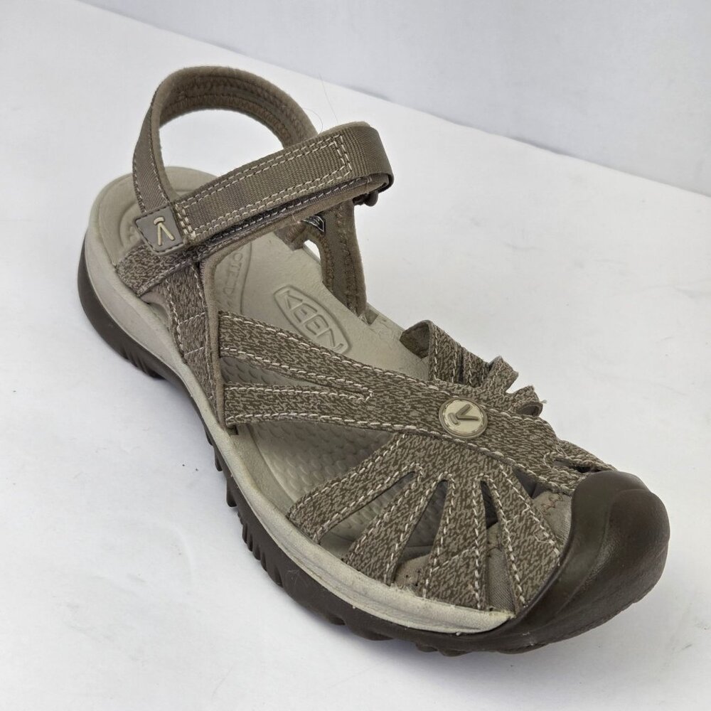 Keen Rose Sandals Brindle/Shitake Taupe Size 9 - Picture 2 of 14
